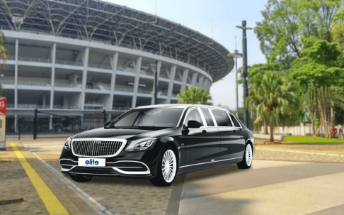 black car outside the stadium