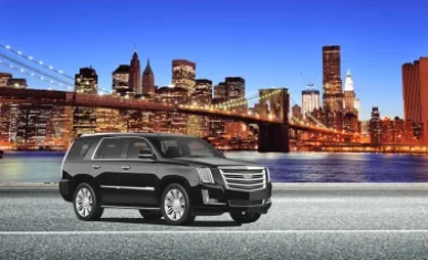 suv at NY skyline